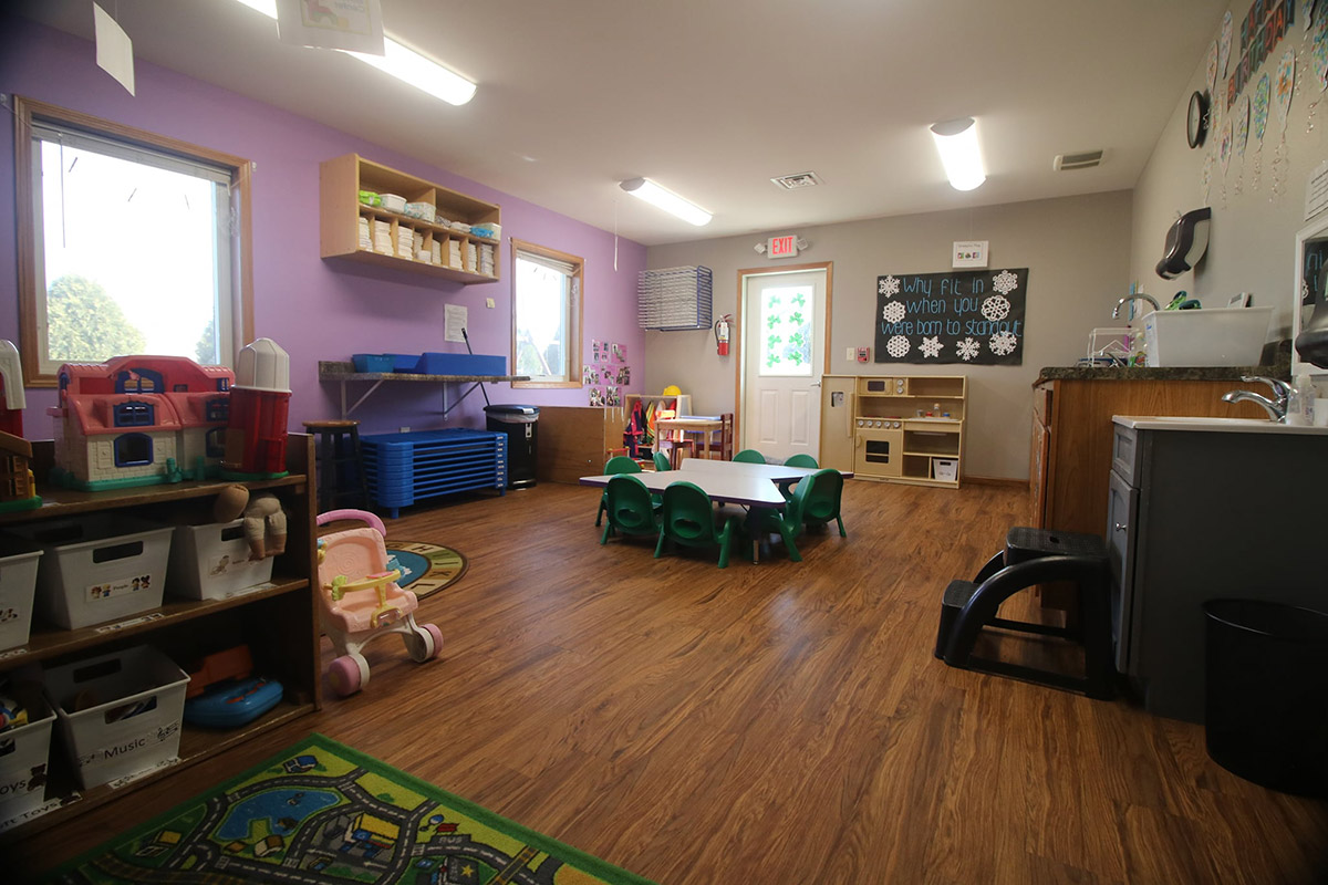 the purple room at Great Beginnings